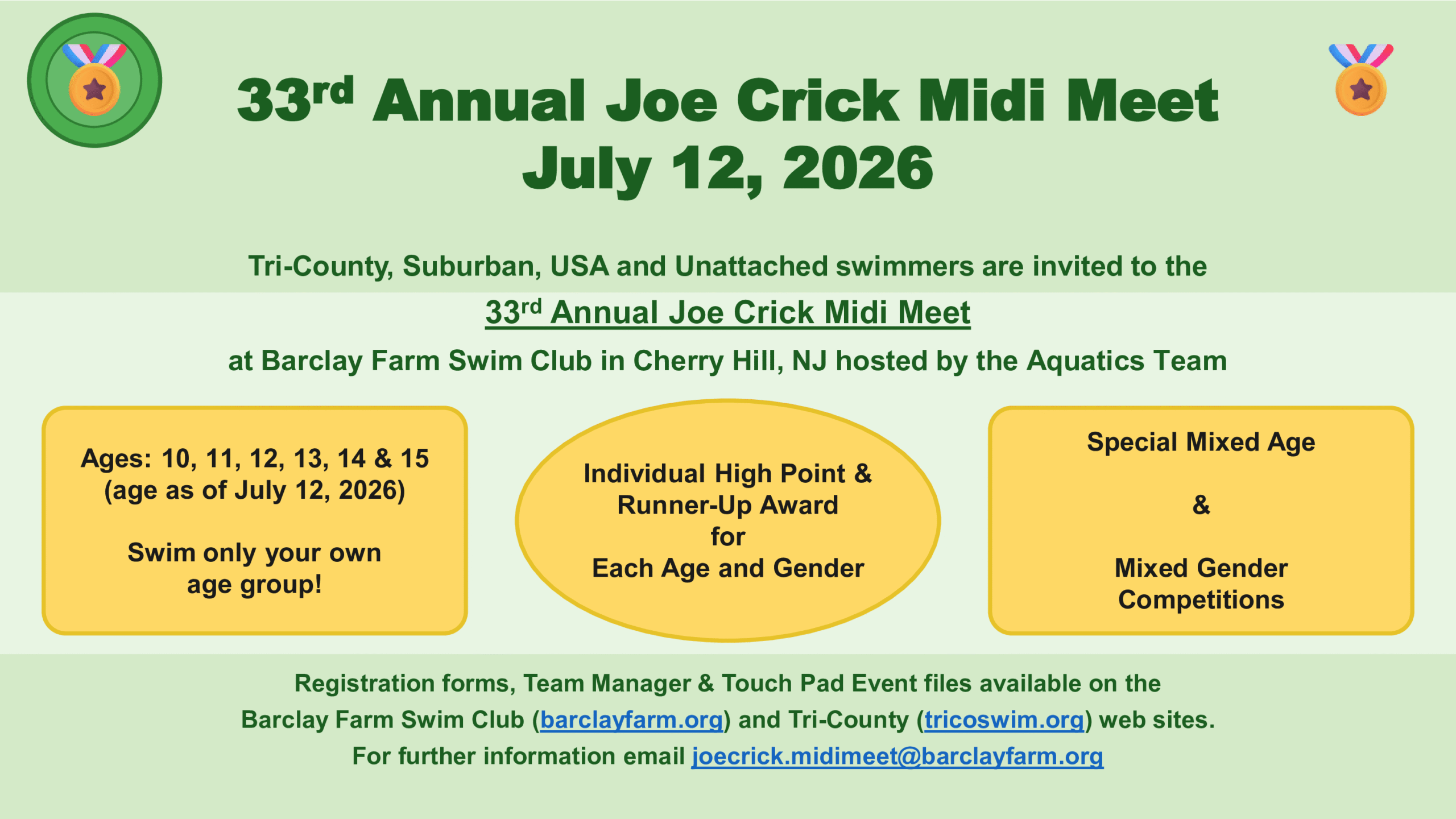 33rd Annual Joe Crick Midi Meet